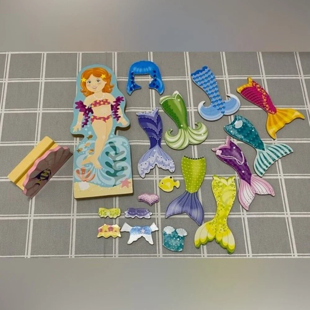 Magnetic Paper Doll Mermaid Tails Play Dress Up